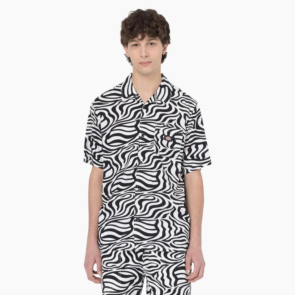 DICKIES Zebra Print Button-Up Shirt 1