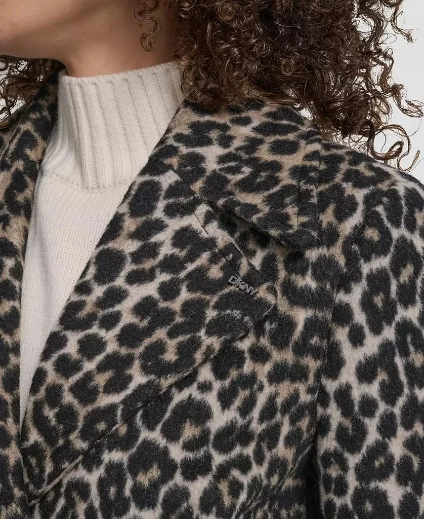 DKNY Women
s Maxi Boucle Notch Collar Coat 4