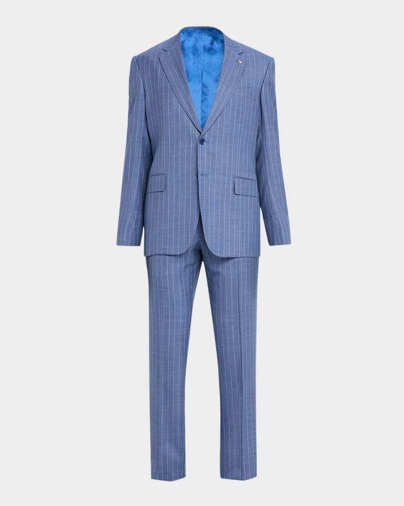 Stefano Ricci Men
s Chalkstripe Wool and Silk Two-Piece Suit