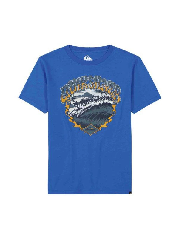 Quiksilver Boy's Wavy Shred Logo Graphic T-Shirt 1