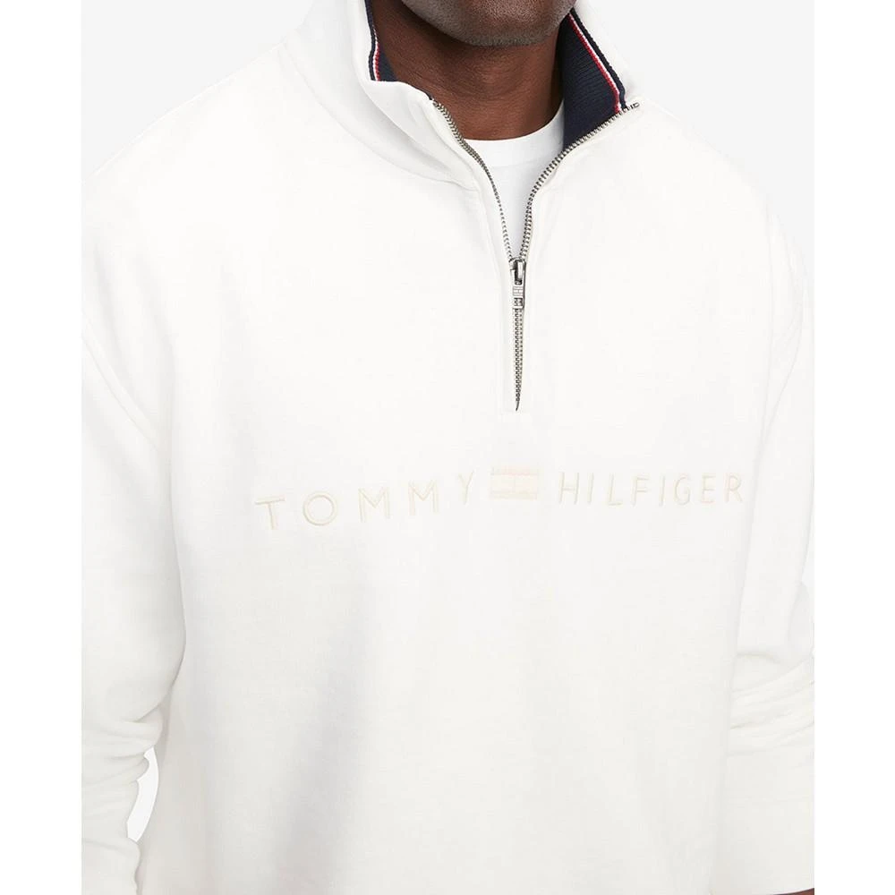 Tommy Hilfiger Men's Mock-Neck Quarter-Zip Interlock Fleece Pullover 3
