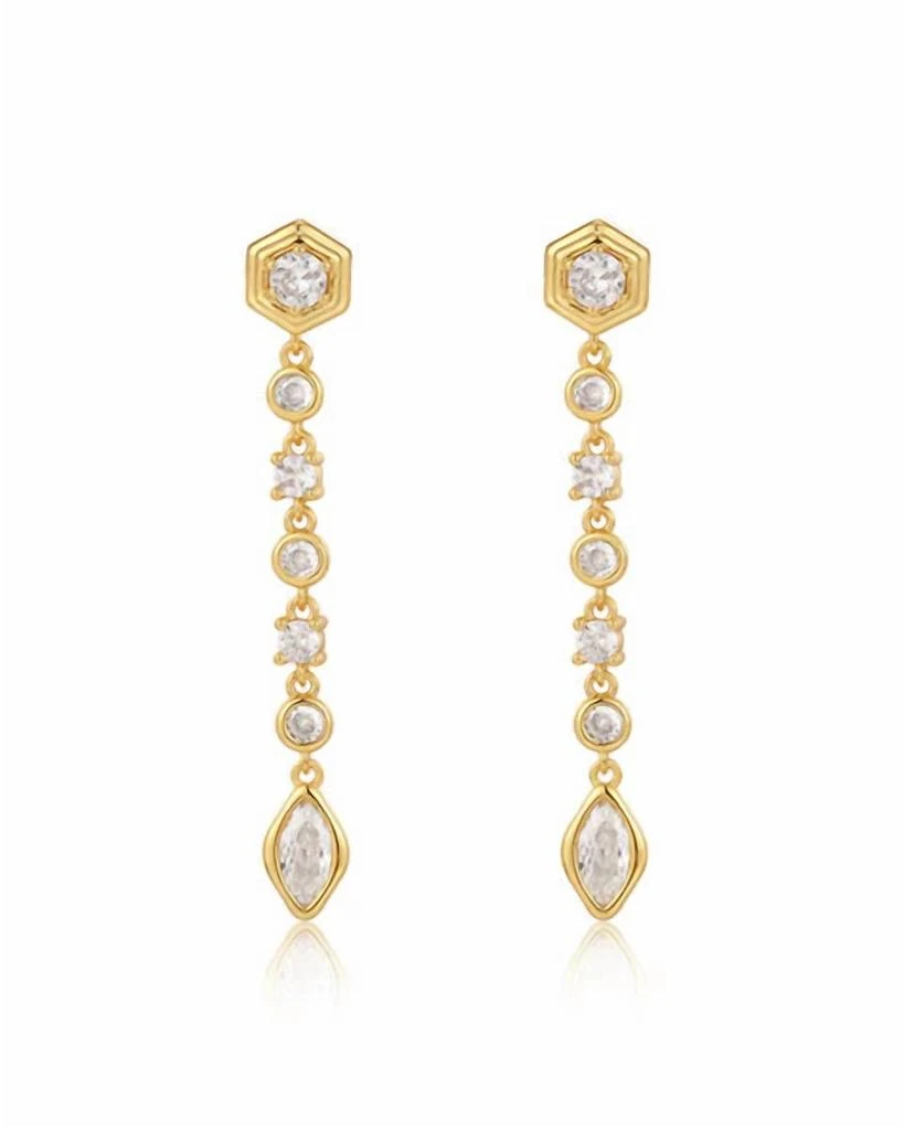 Luv AJ Luv Aj - Women's Stellar Bezel Drop Studs 1