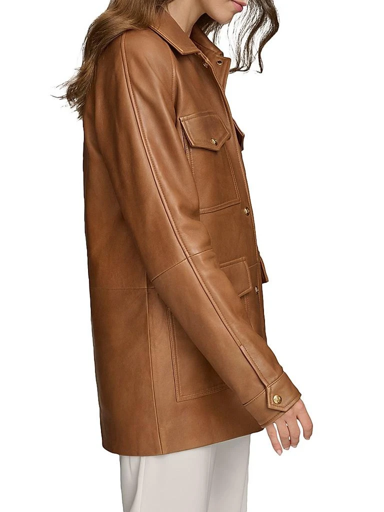 Donna Karan Leather Field Jacket 7