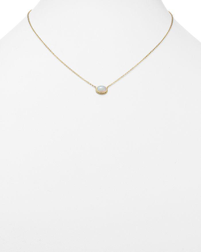Bloomingdale's Opal Oval Pendant Necklace in 14K Yellow Gold, 18"