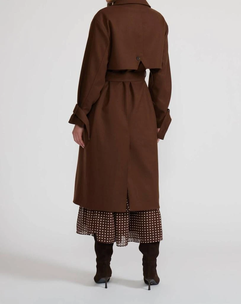Lucy Paris Allen Trench Coat In Brown 2