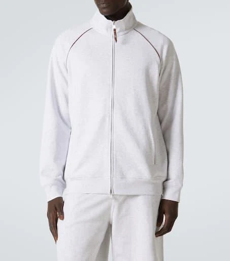 Brunello Cucinelli Cotton-blend jersey track jacket 3