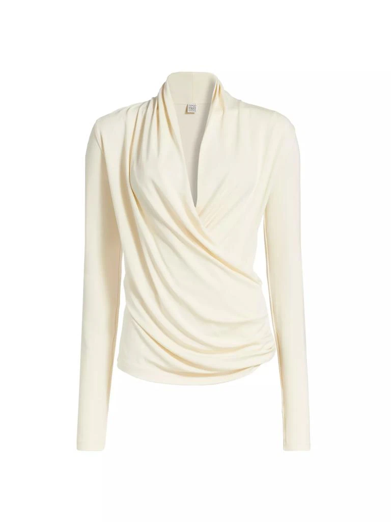 Totême Stretch-Jersey Wrap Top 1