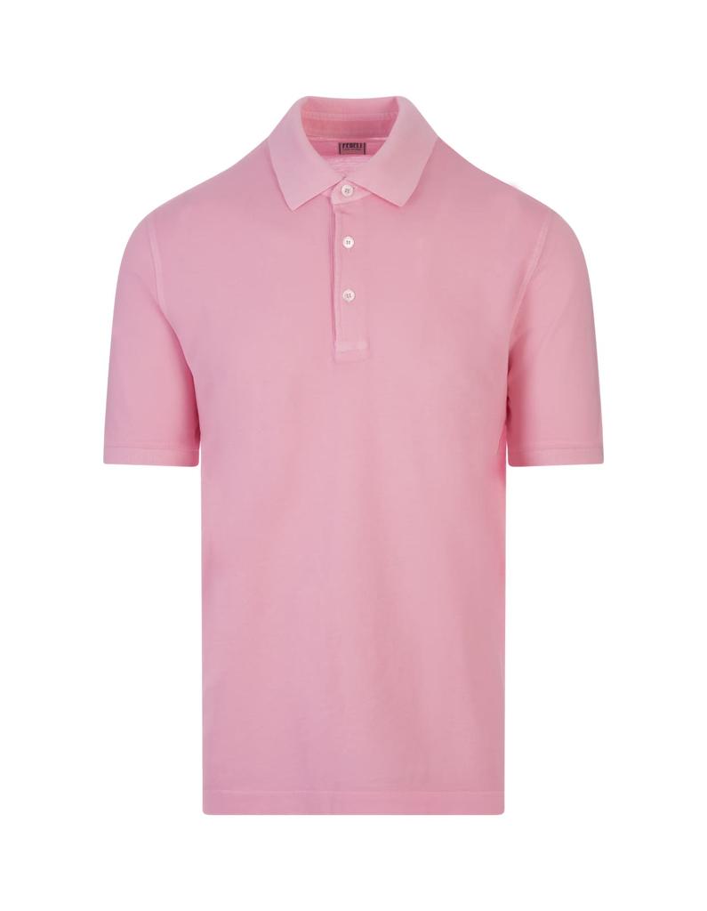 Tシャツ・カットソー FEDELI Pastel Pink Piquet Polo Shirt Fedeli Pink Light Cotton Piquet Polo Shirt Pink 58-IT - Polo