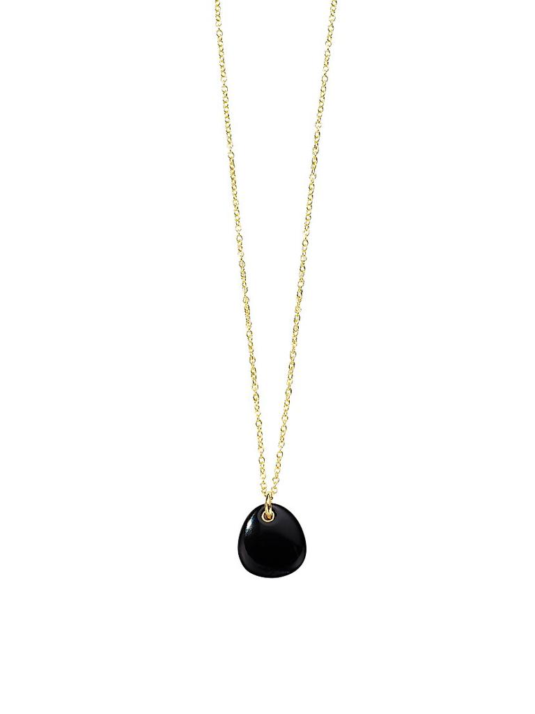Ippolita Rock Candy 18K Yellow Gold & Onyx Small Pebble Pendant Necklace