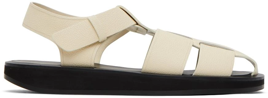 The Row Off-White Fisherman Sandals 1