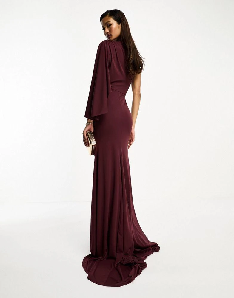 Shop ASOS DESIGN one shoulder premium draped maxi dress with train detail  in deep purple on Sale at BeyondStyle  Get 20% Off ASOS DESIGN one  shoulder premium draped maxi dress with