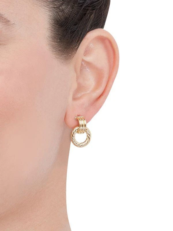 Saks Fifth Avenue 14K Yellow Gold Twisted Earrings 5