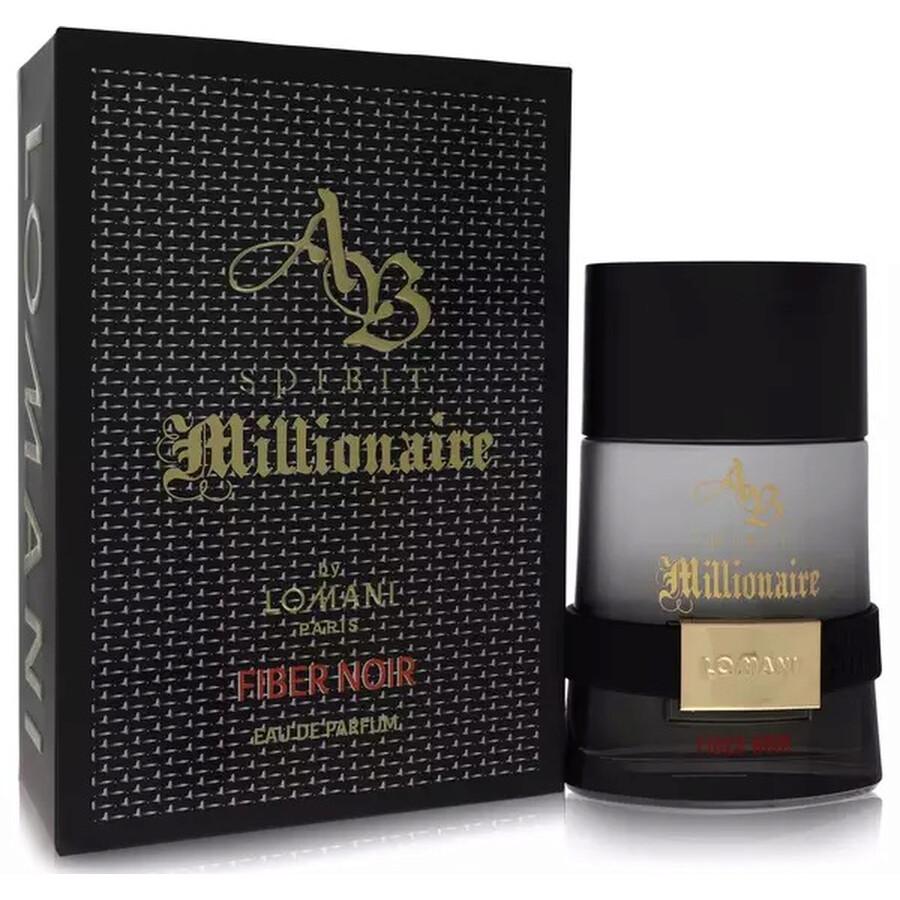 LOMANI Men's AB Spirit Millionaire Fiber Noir EDP Spray 3.4 oz Fragrances 3610400037543