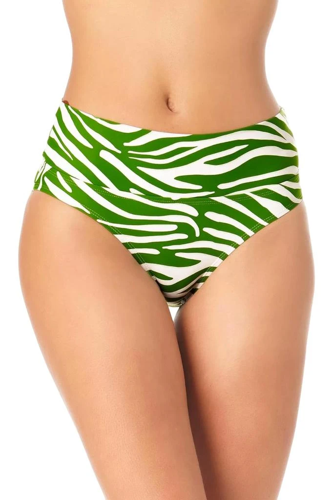 Anne Cole Anne Cole - Zebra Mid-Rise Bikini Swim Bottoms 1