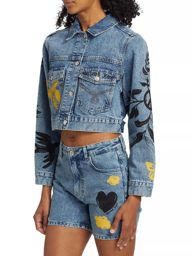 Moschino Jeans Printed Denim Jacket 4