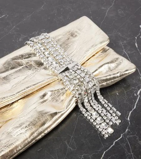 Jimmy Choo Zandra metallic leather clutch 6