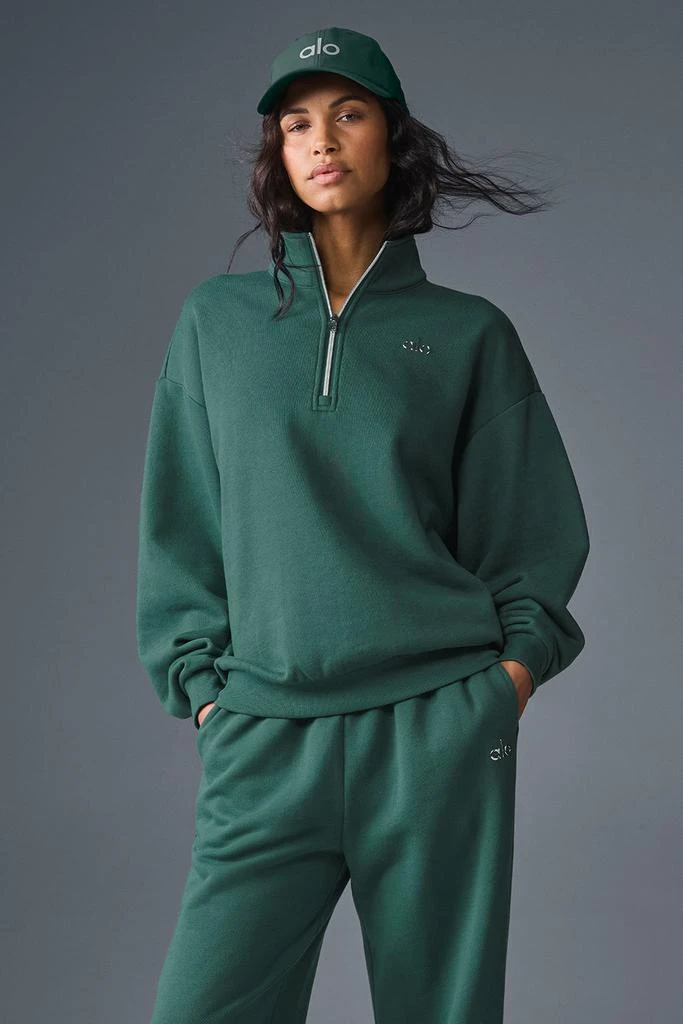Alo Accolade 1/4 Zip Pullover - Winter Ivy 1