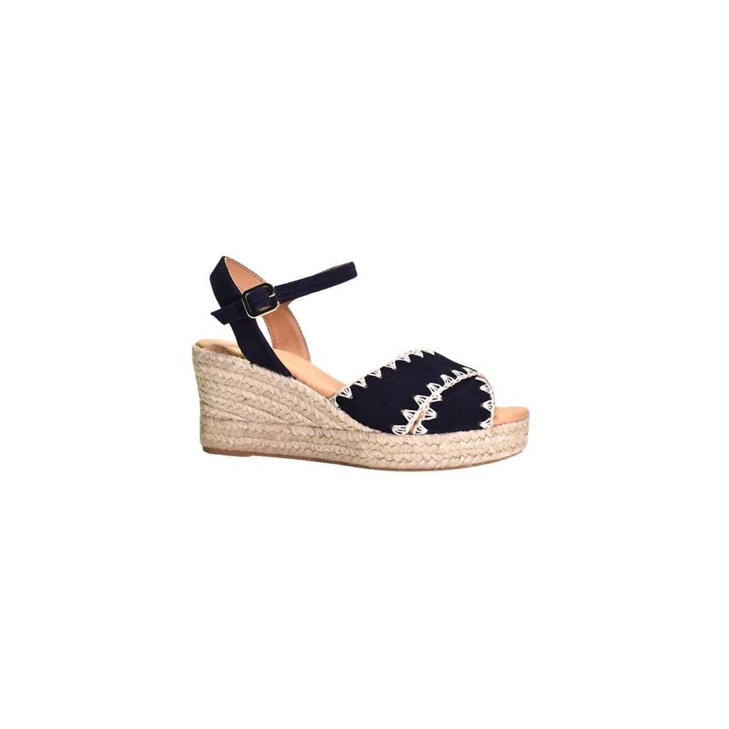 CORDANI Women's Ember Criss-Cross Suede Espadrille In Navy