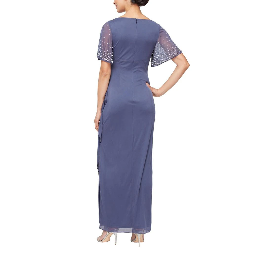 green emerald velvet dress Alex Evenings 8127706 main image 1