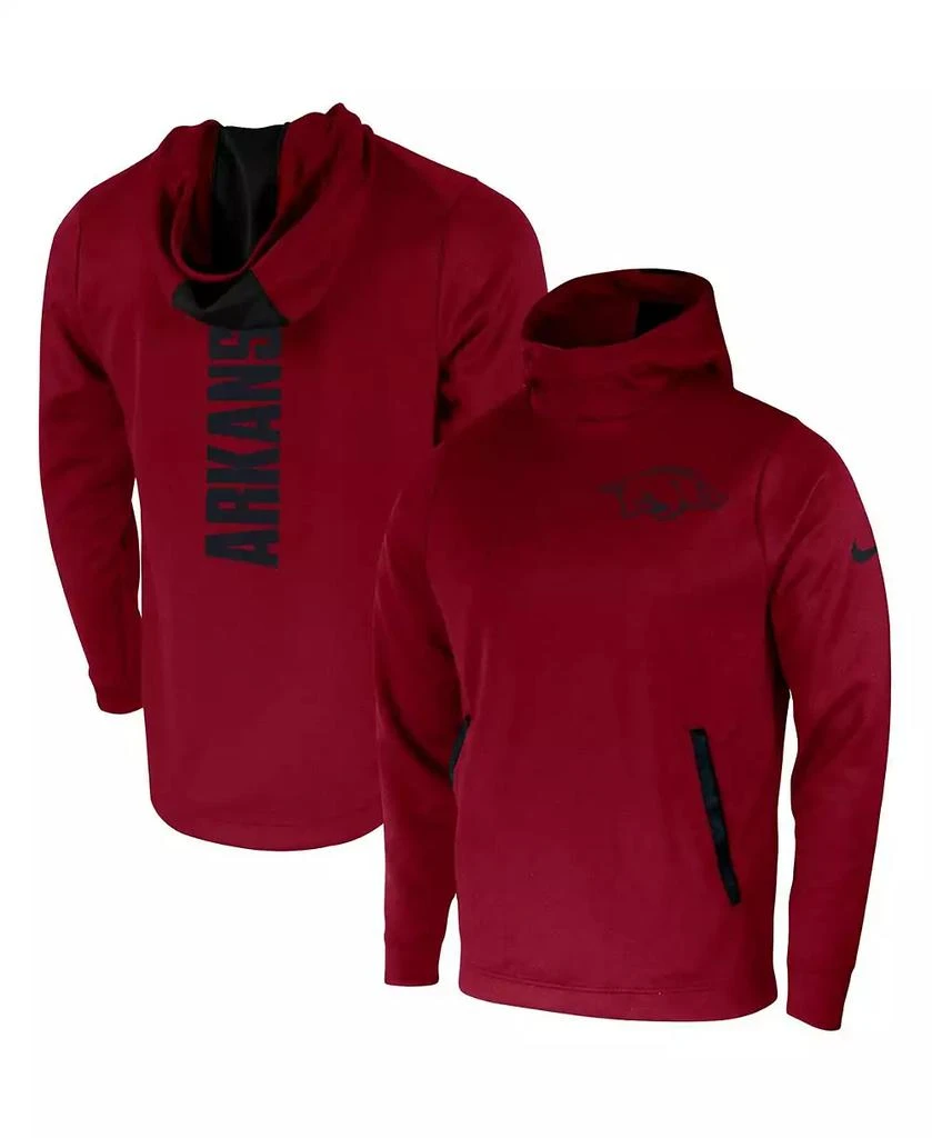 NIKE Men's Cardinal Arkansas Razorbacks 2-Hit Performance Pullover Hoodie 1