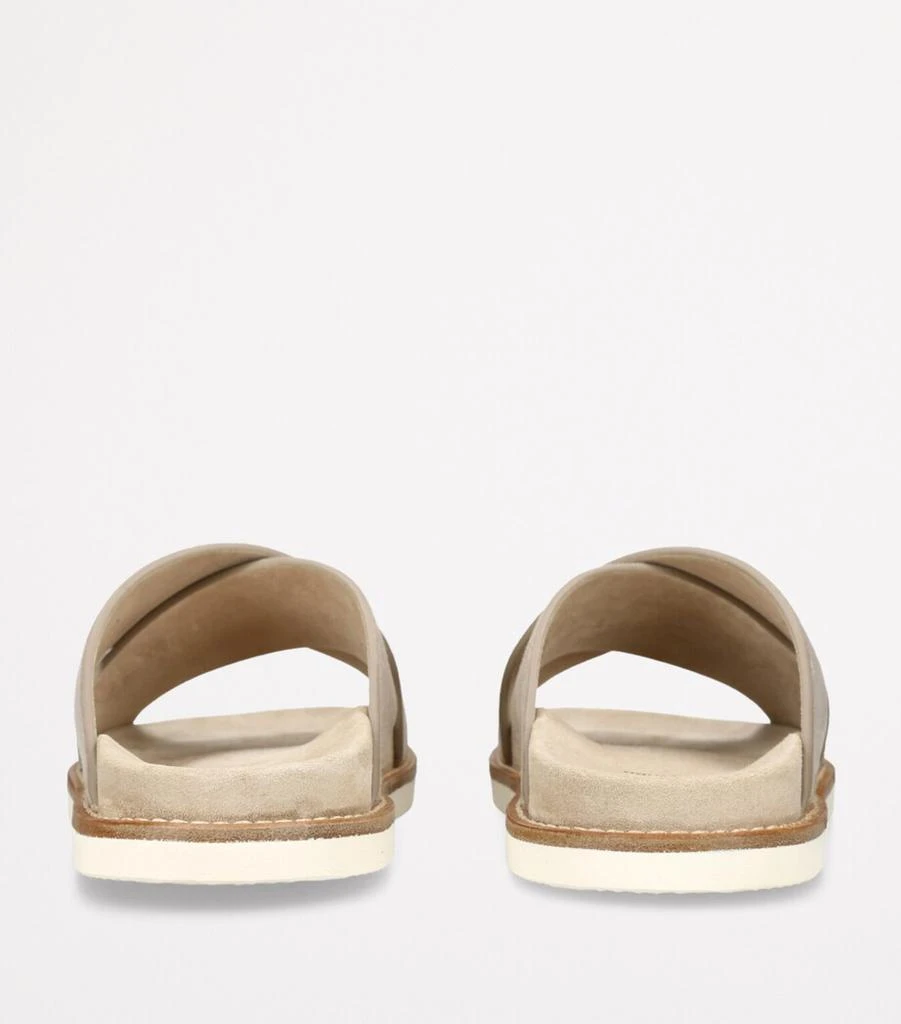 Brunello Cucinelli Beige Suede Cross-Strap Men’s Sandals Brunello Cucinelli Suede sandals for Men - Beige in USA  main image 3