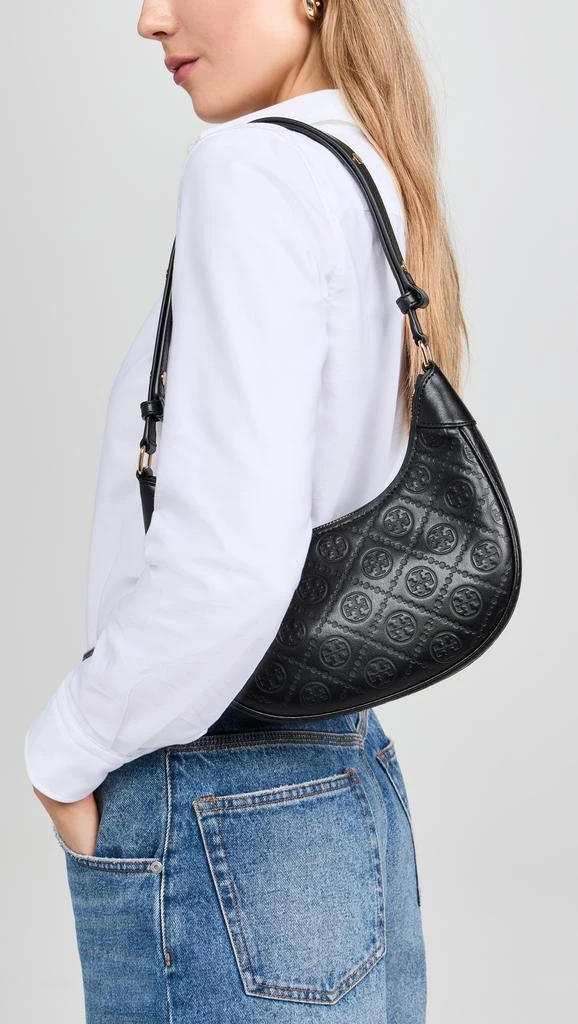 Tory Burch T Monogram Debossed Crescent Bag 2