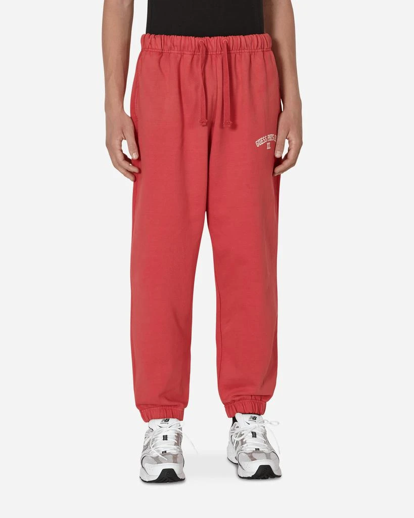 Guess USA Washed Terry Sweatpants Red 1