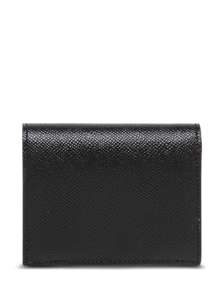 Salvatore Ferragamo Gancini' Black Bifold Wallet
