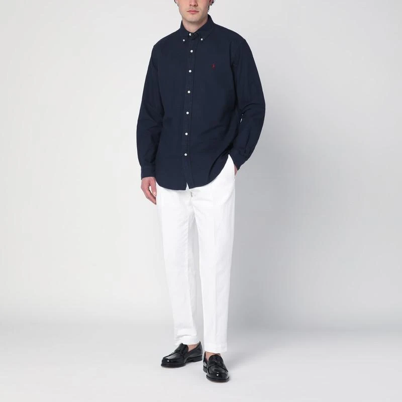 Ralph Lauren Custom-fit navy blue Oxford shirt 2