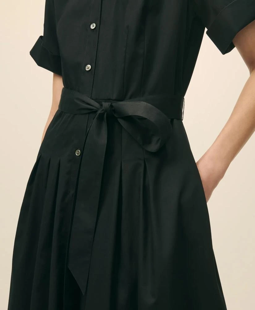 Brooks Brothers Signature A-Line Cotton Sateen Shirt Dress 4