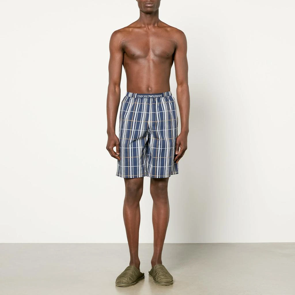 Emporio Armani Bodywear Emporio Armani Bodywear Checked Cotton Pyjama Shorts 3