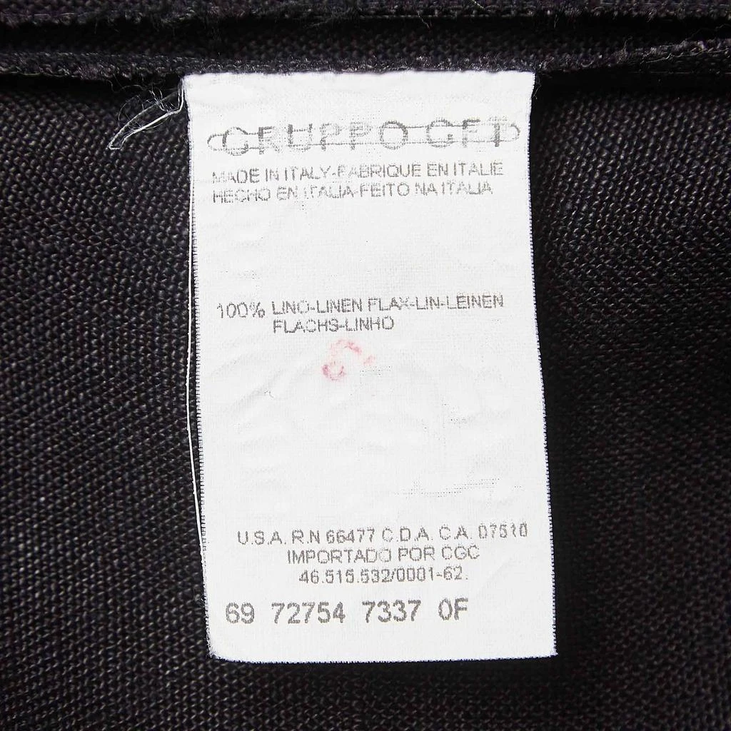 Valentino Miss V Valentino Miss V Black Linen V-Neck Sleeveless Sheath Dress M 5