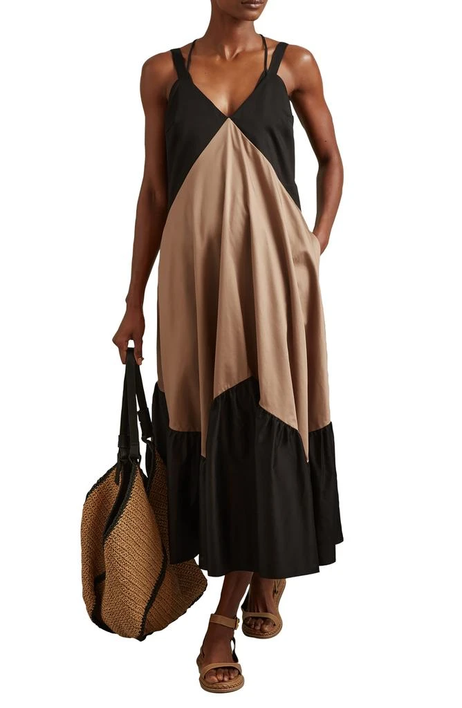 REISS Natalia Colorblock Cotton Maxi Dress 5