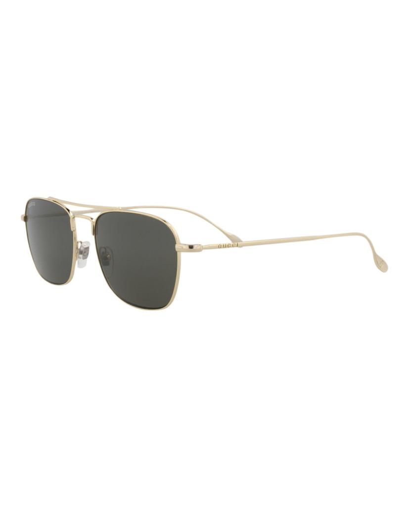 Gucci Square-Frame Metal Sunglasses