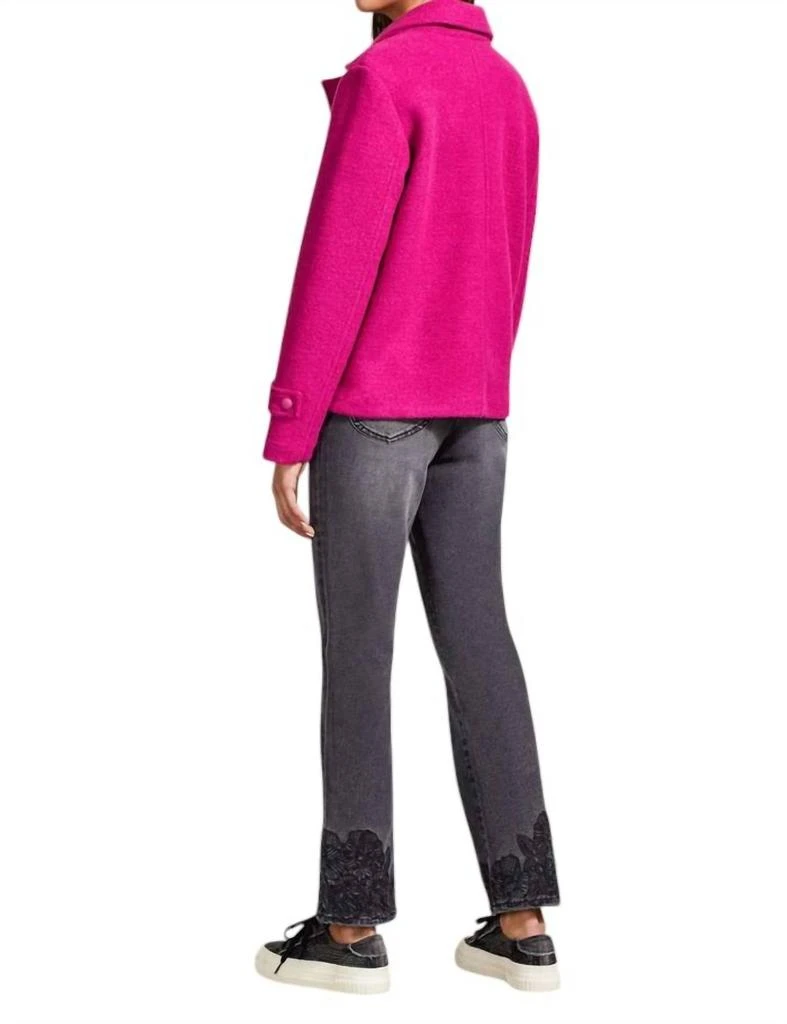 Tribal Tribal - Boiled Wool Peacoat With Side Patch Pockets 3