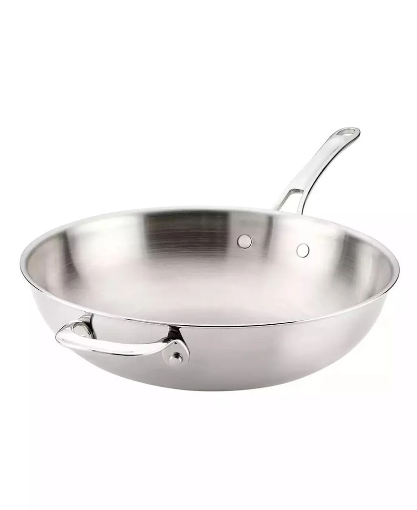 Anolon EverLast Stainless Steel 12.5" Tri-Ply Clad Stir Fry Pan