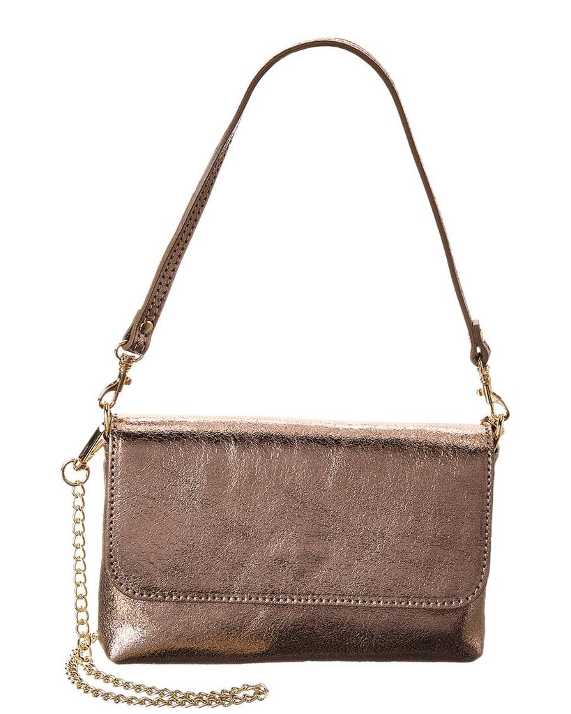 Persaman New York Rory Metallic Leather Clutch