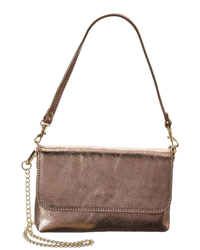 Persaman New York Rory Metallic Leather Clutch 1