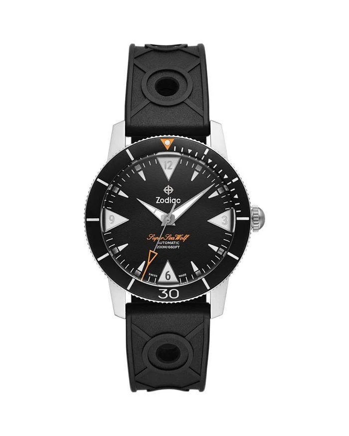 ZODIAC Skin Diver Automatic Rubber Strap Watch, 39mm 1