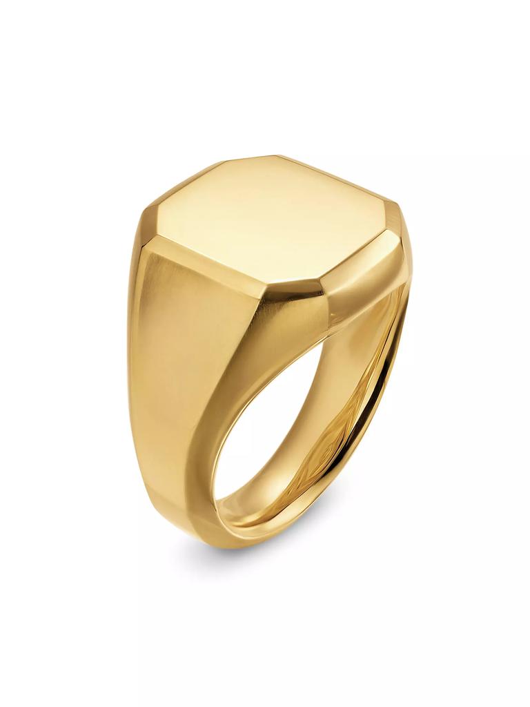 David Yurman Streamline Signet Ring in 18K Yellow Gold, 18MM