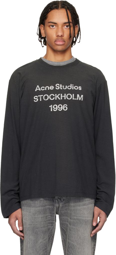 Shop Acne Studios Fin Circle Logo Crew Sweat on Sale at