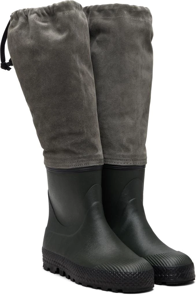 Rier Green & Gray Farmer Rain Tall Boots 4