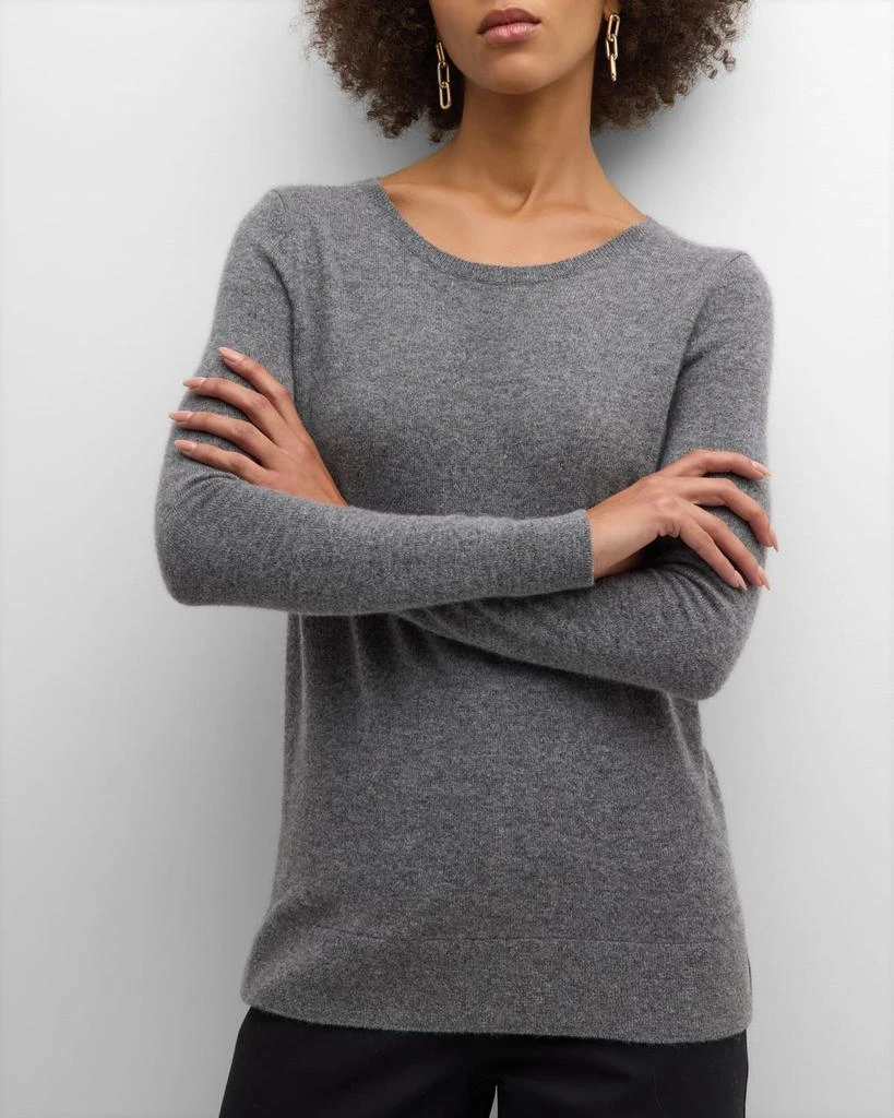 Neiman Marcus Cashmere Basic Crewneck Top 7