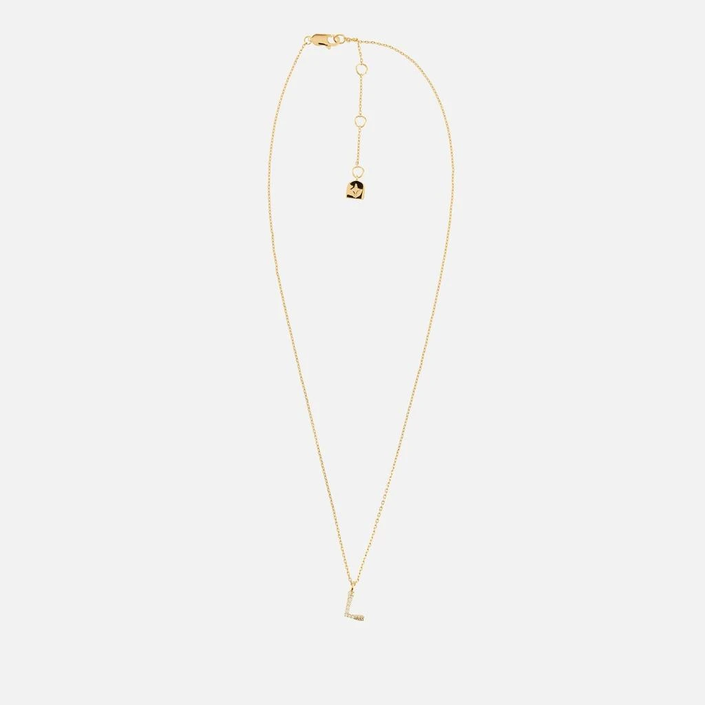 ASTRID 
MIYU Astrid 
Miyu Initial Pavé 18K Gold-Plated Necklace 1