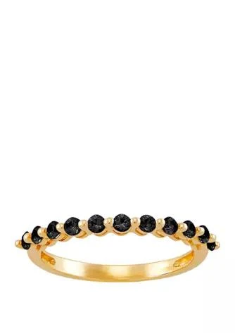 Belk & Co. Co. Onyx Ring In 10K Yellow Gold 1