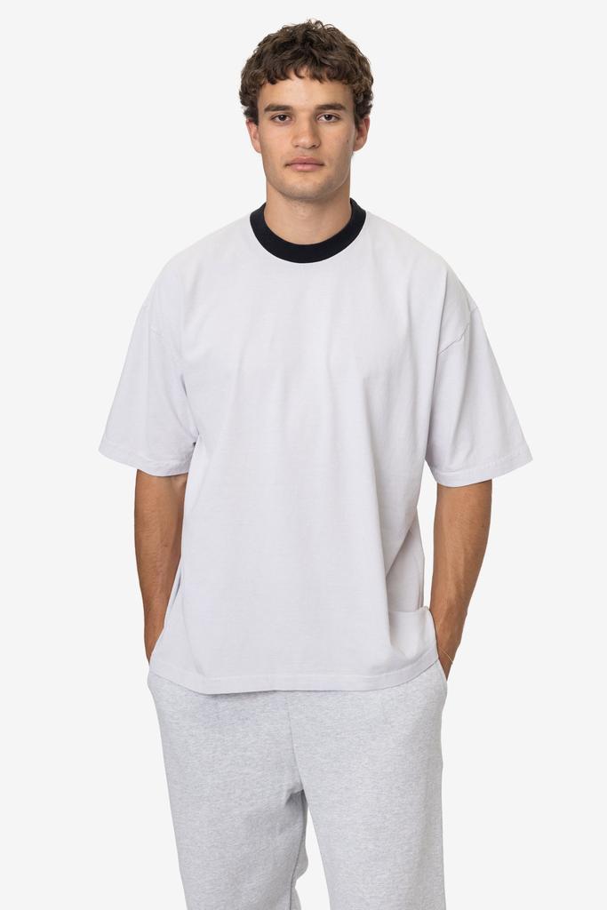 Los Angeles Apparel 1801GD-RIN - 6.5oz Garment Dye Crew Neck Ringer T-Shirt