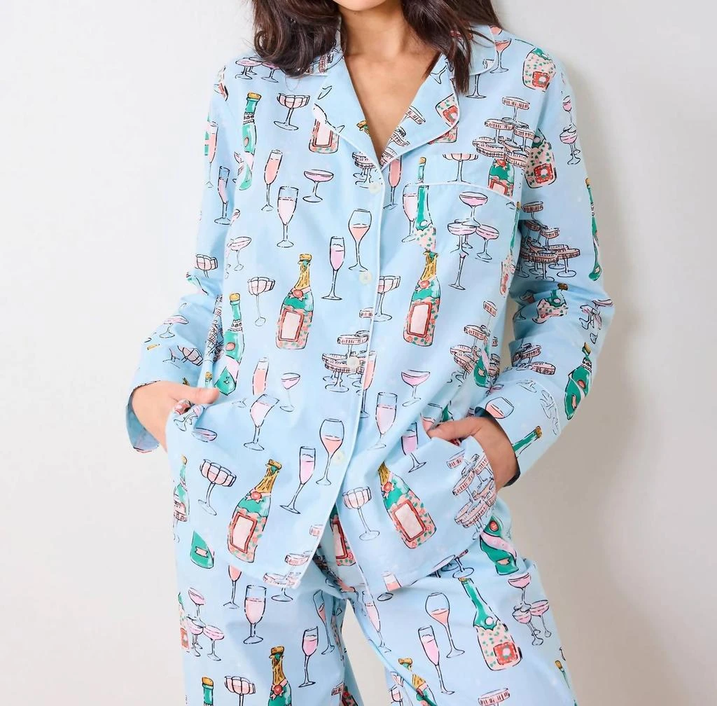 Printfresh Printfresh - Champagne Tower Long Pajama Set 3