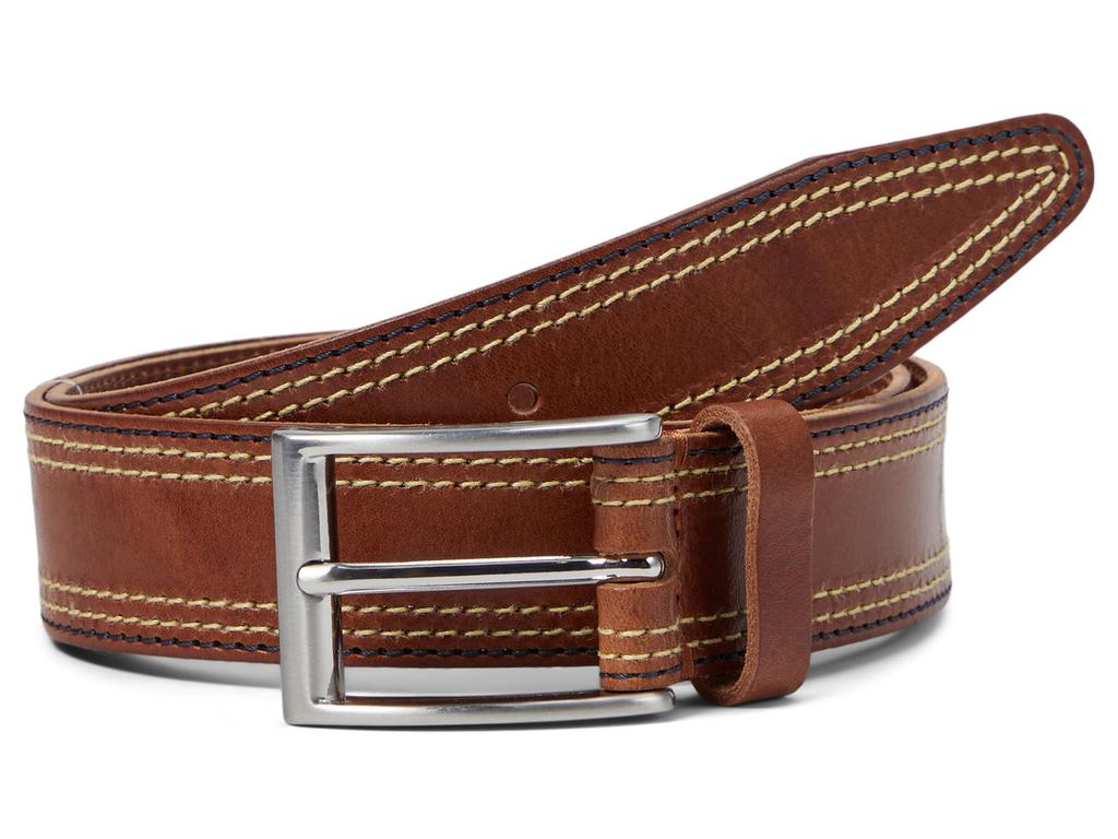 Johnston & Murphy Triple Contrast Stitched Belt