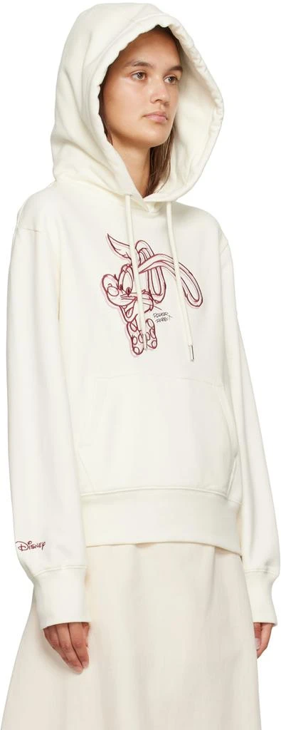 Moncler White Embroidered Hoodie 2