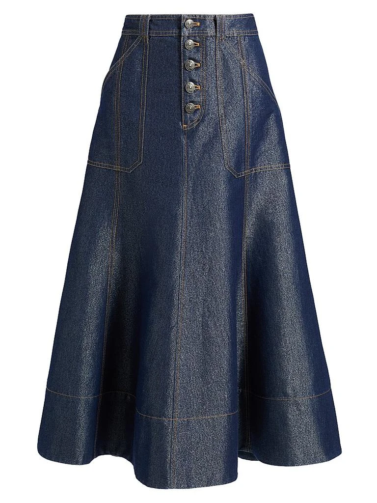 Cinq à Sept Benji Denim A-Line Midi-Skirt